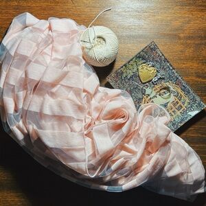 Gauzy Pink Infinity Scarf